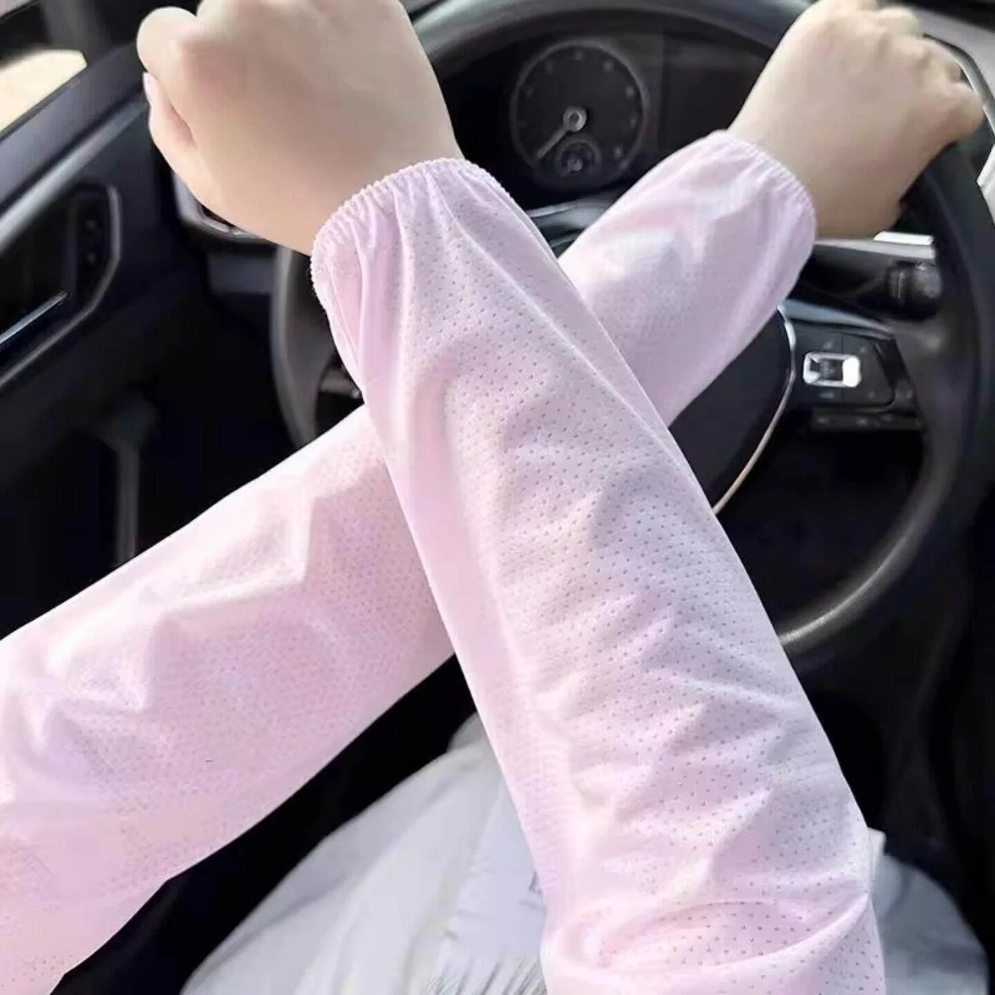 Ladies Summer Thin Ice Silk Sun Protection Sleeve Covers Breathable Loose Large Size Arm Protection UV Protection Clothing