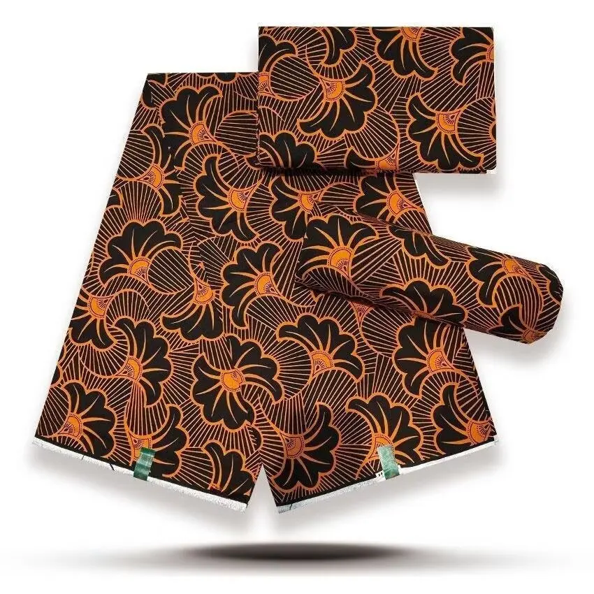 6ヤードの本物のスーパーヴィーレアルワックス保証付きワックスプリント本物のオランダ産ホランディス腰布アフリカンドレス100％コットン生地バティック