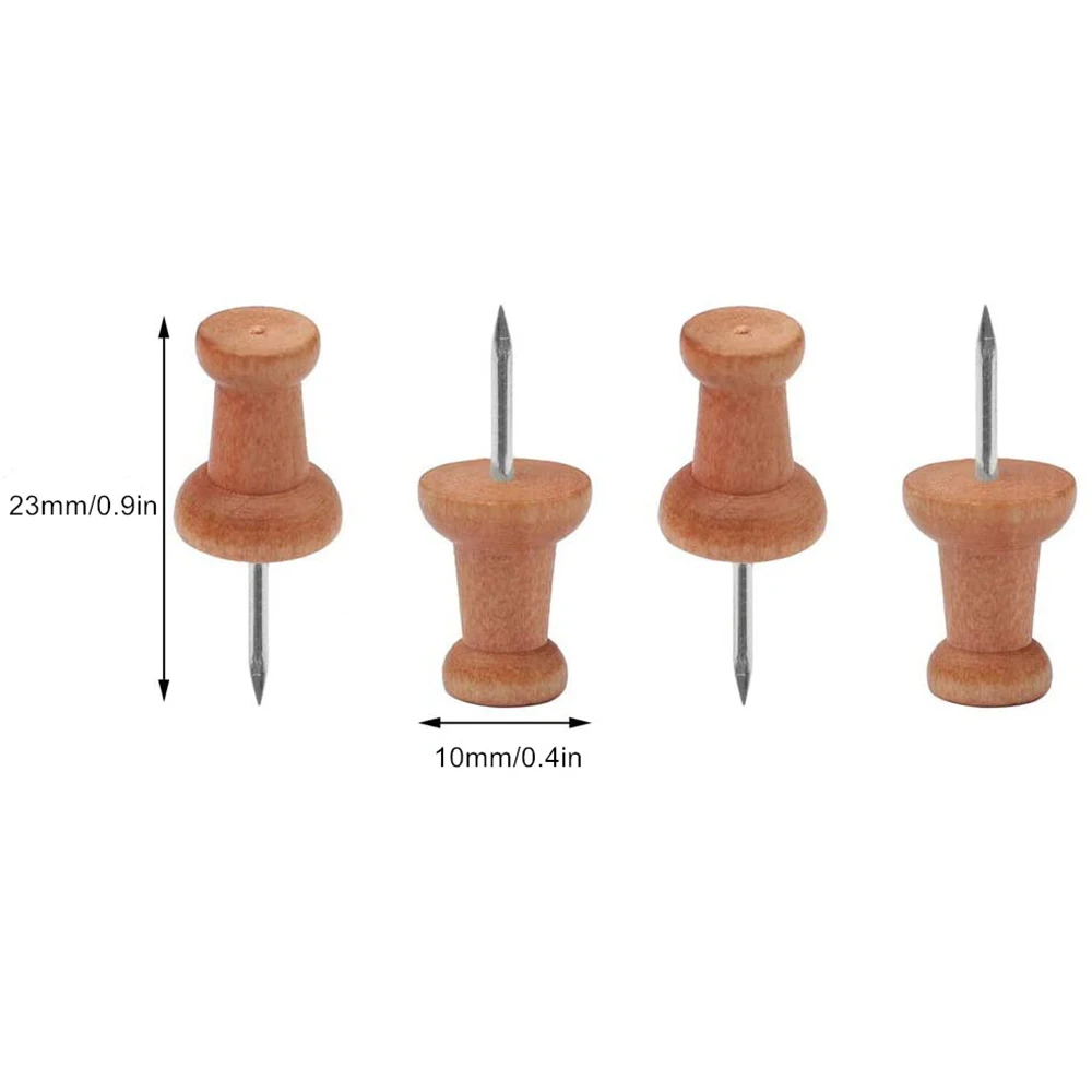 Office School Supplies Decorative for Photos Foam Boards Wall Studs Wooden Push Pins Map Markers Thumbtack Pins Map Tacks