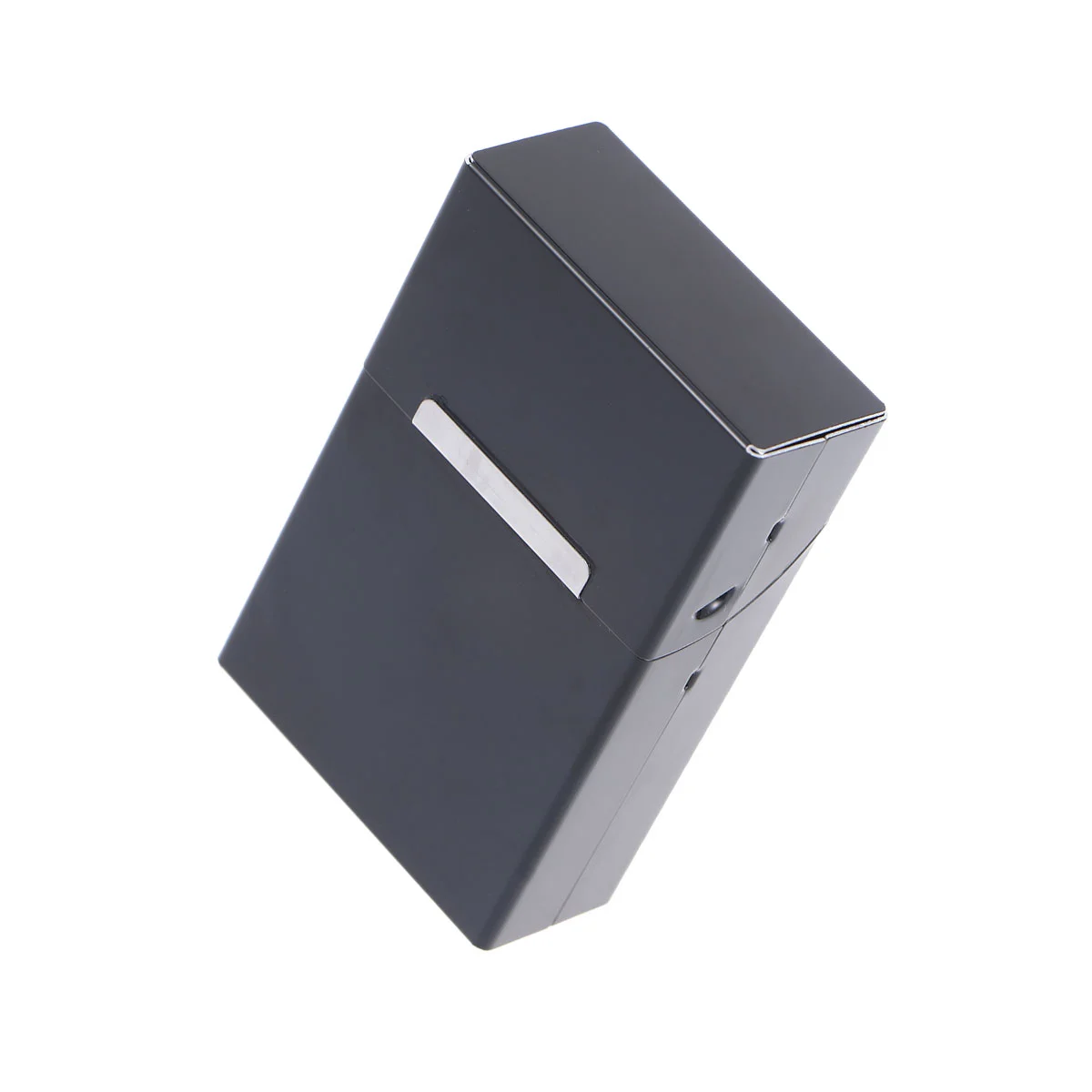 Automatic Clamshell Cigarette Case Large Capacity Magnetic Aluminum Cigarette Case (Black) Cigarette Box