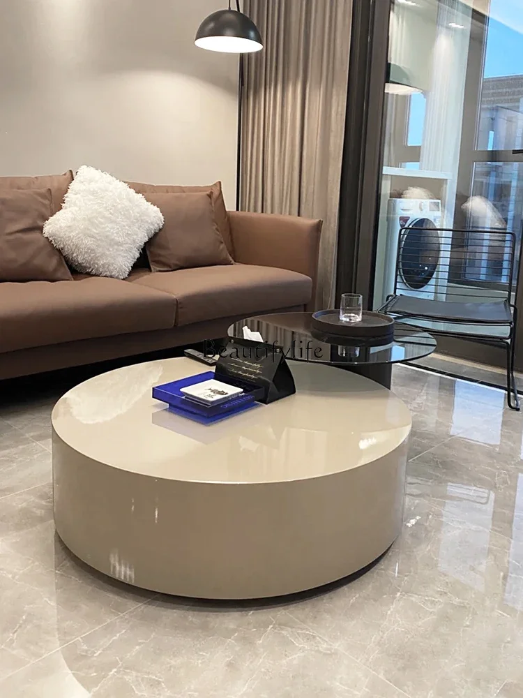 

FG11-*Italian Nordic light luxury round coffee table