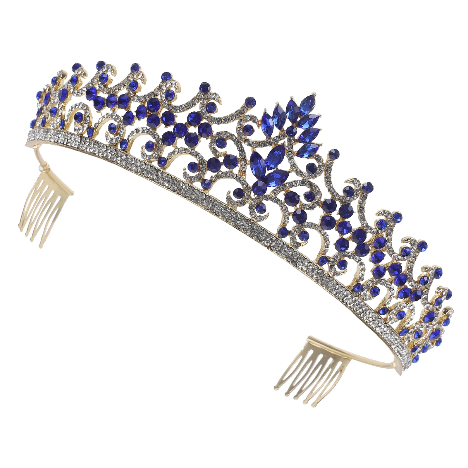 

Bride to Be Tiara Bridal Crown The for Wedding Hair Comb Blue Crowns Brides Accessories Women
