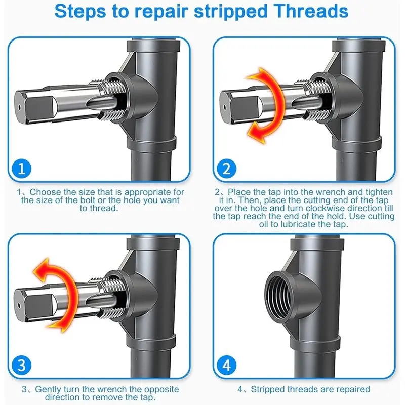 

A25F-1Set/5Pcs Of NPT Pipe Faucet, 1/8 "1/4" 3/8 "1/2" 3/4 "Carbon Steel Manual Thread Faucet Kit, Used For Pipes And DIY