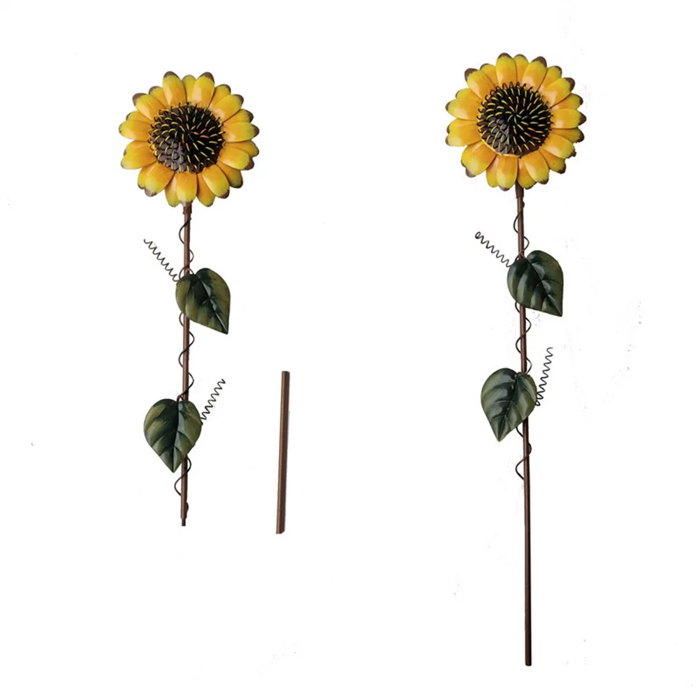 

Sunflower Garden Stake Metal Outdoor Yard Decorative Durable Plant Flower Stake Sunflower Pattern Gardening Decor