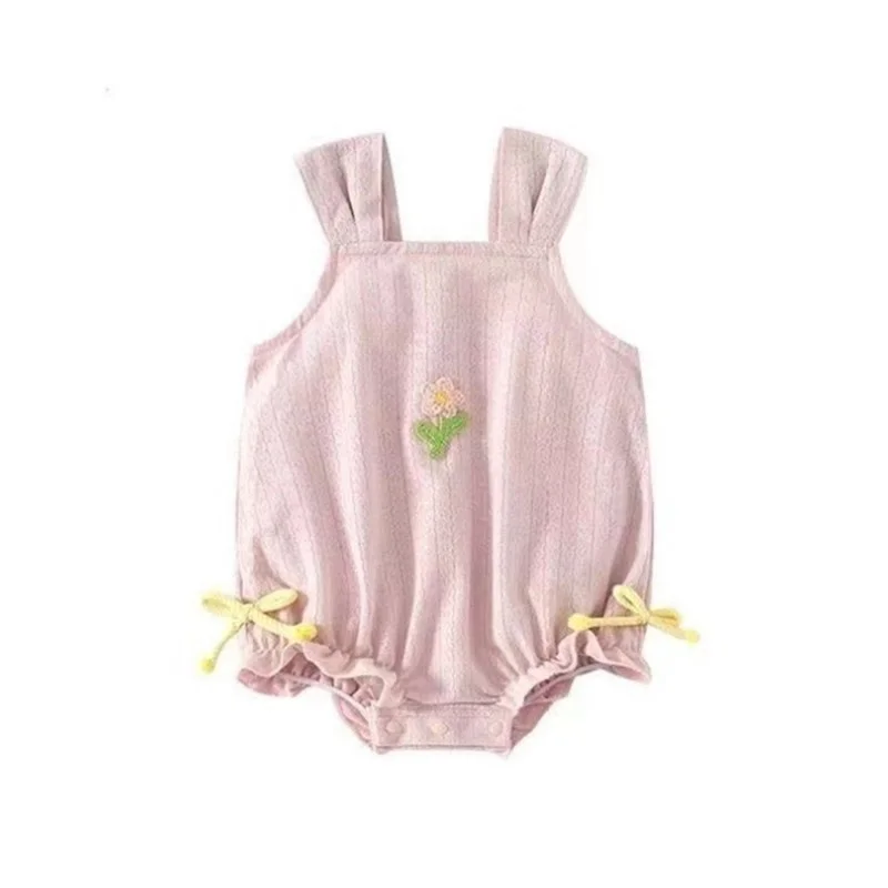 bebe-meninas-bodysuit-roupas-verao-floral-macacao-algodao-manga-curta-macacao-0-24-meses