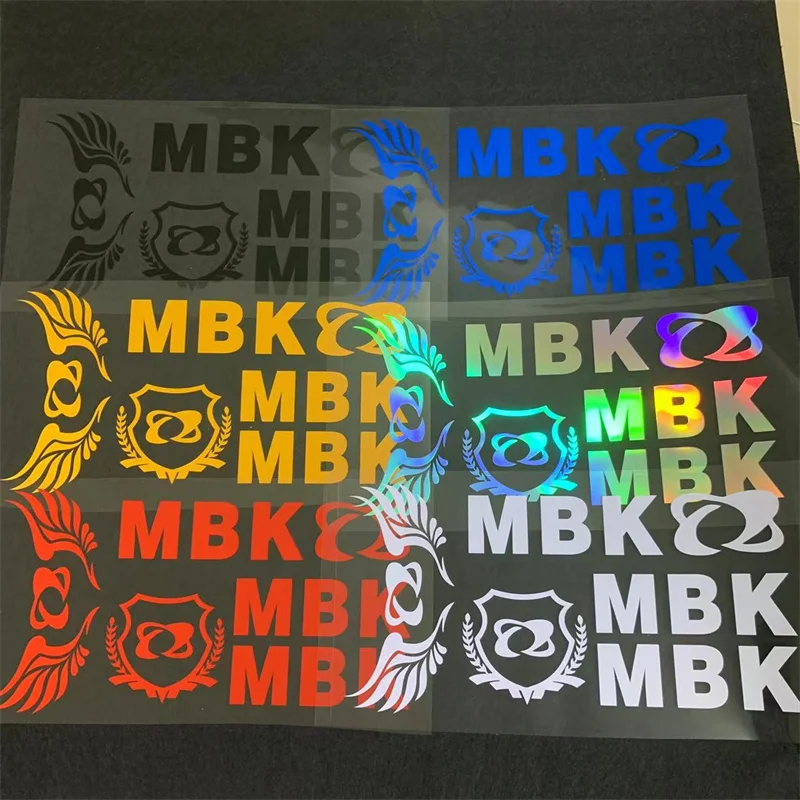 

MBK Motorcycle Sticker Reflective Vinyl MBK Logo Decorative Reflective Waterproof Decals For MBK A Set 30*15cm Sticker Refit