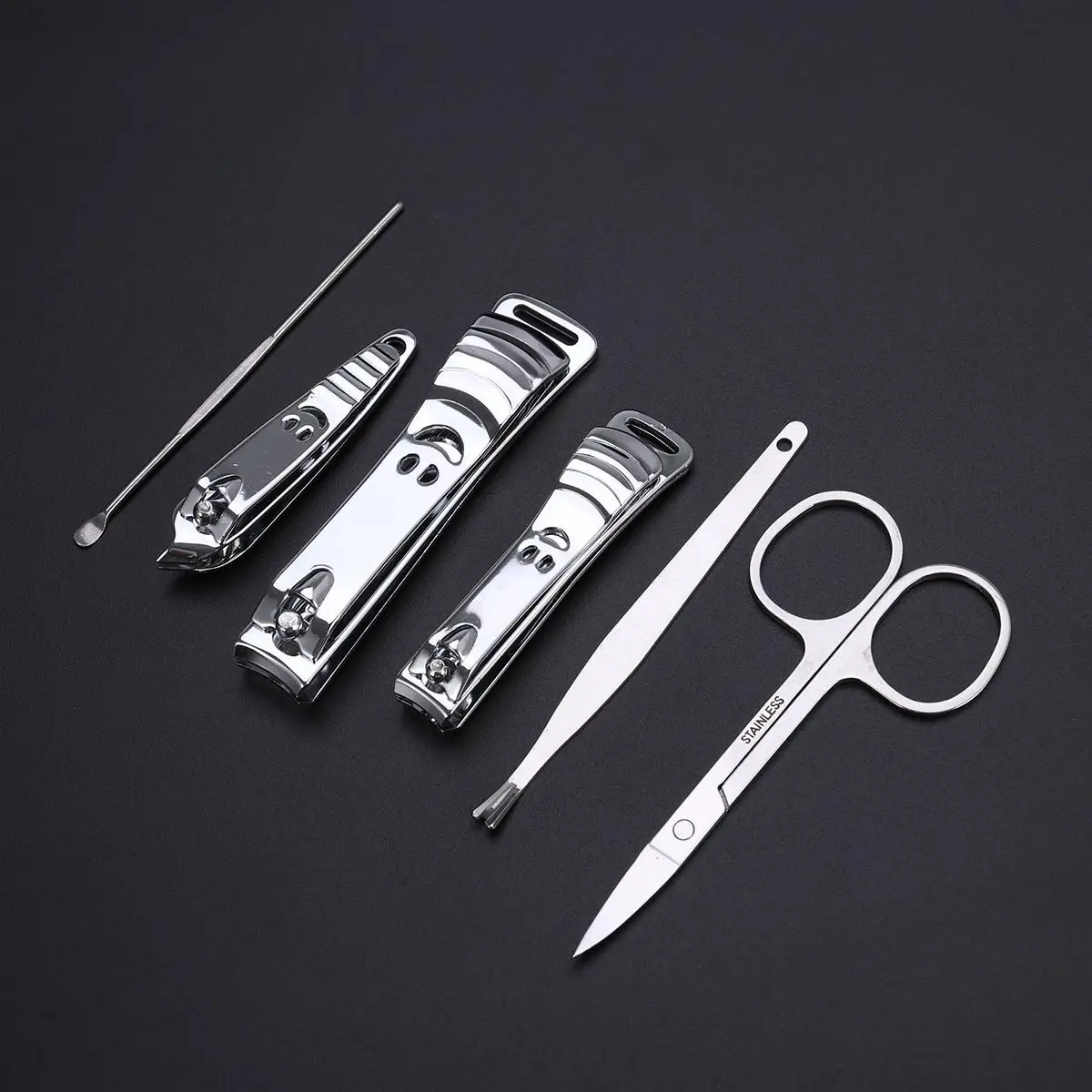

12Pcs Manicure Pedicure Set Stainless Steel Grooming Kit Nail Care Tools Tweezers Clippers Files for Home Travel Use