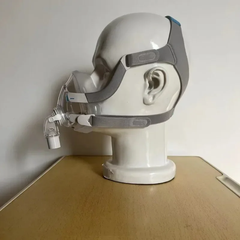 قناع CPAP لكامل الوجه خفيف الوزن ومريح مع أغطية الرأس لـ ResMed AirFit F20 لتوقف التنفس أثناء المنزل وعلاج الشخير #5