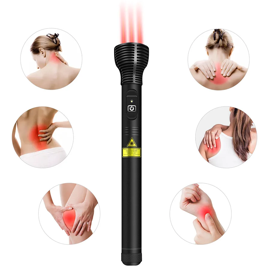 Home Use Handheld 808nm Red Light Therapy Device Cold Laser Acupuncture Points for Skin Scar Healing 1500mW view 2