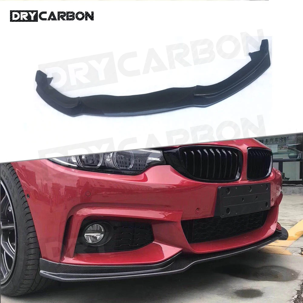 

Dry Carbon Fiber Front Lip Spoiler Splitters for BMW 4 Series F32 F33 F36 2014-2018 Bumper Chin Aprons Car Styling Body Kits