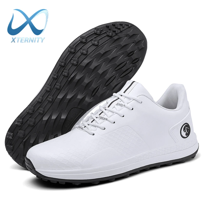 New Luxury Lersure Golf Shoes Men Durable Non-Slip Comfortable Walking Shoes Waterproof Golf Sneakers Spikeless Golfing Footwear