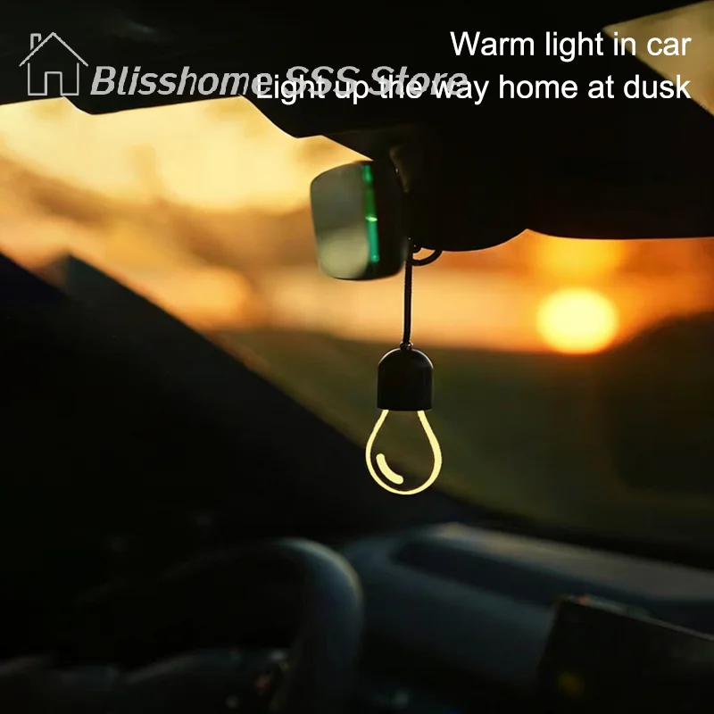 【S】Port Hanging Auto Interior Glow Pendant Led Retro Small Bulb Car Hanging Ornament Ideal For Long Journeys & Daily Use