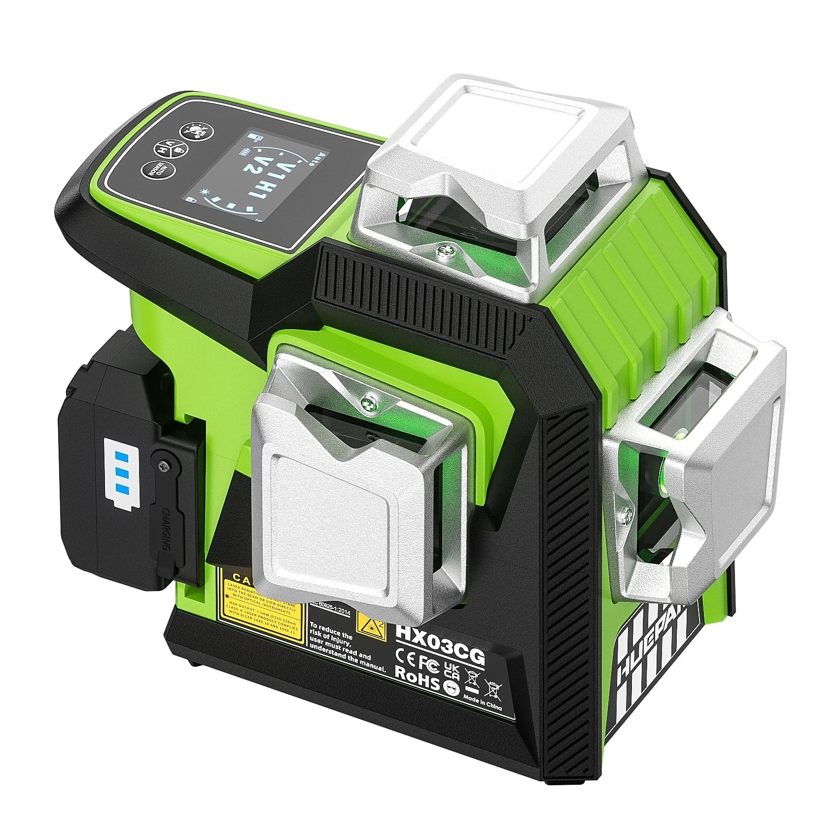 HX03CG 3D 12 Line Laser Auto Level 360 Rotating Adjust Brightness Laser Self Leveling Kit