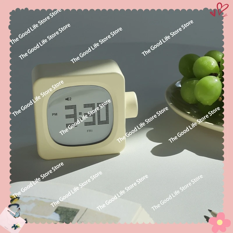 

New Block Bluetooth Small Alarm Clock Creative Student Bedroom Bedside Office Electronic Clock Wake Up Light Digital Clock