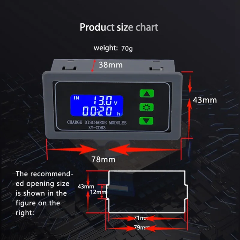 

XY-CD63 CD63 30A Battery Charging Control Module Full Power Off DC Voltage Protection Undervoltage Power Protector