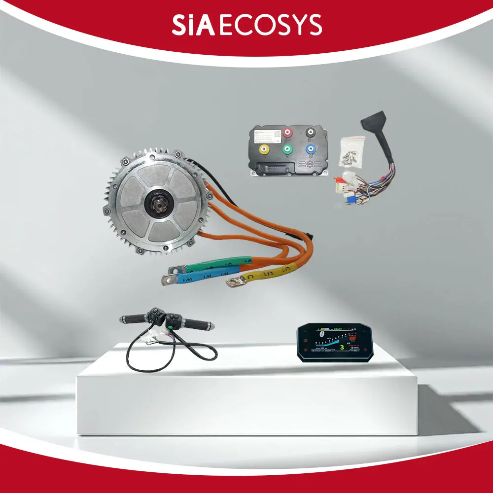 

SiAECOSYS SIA138-60 2500W Mid Drive Motor 60N.m Peak Motor with Fardriver ND72300 Controller and SCJ5066-1 Display Kit