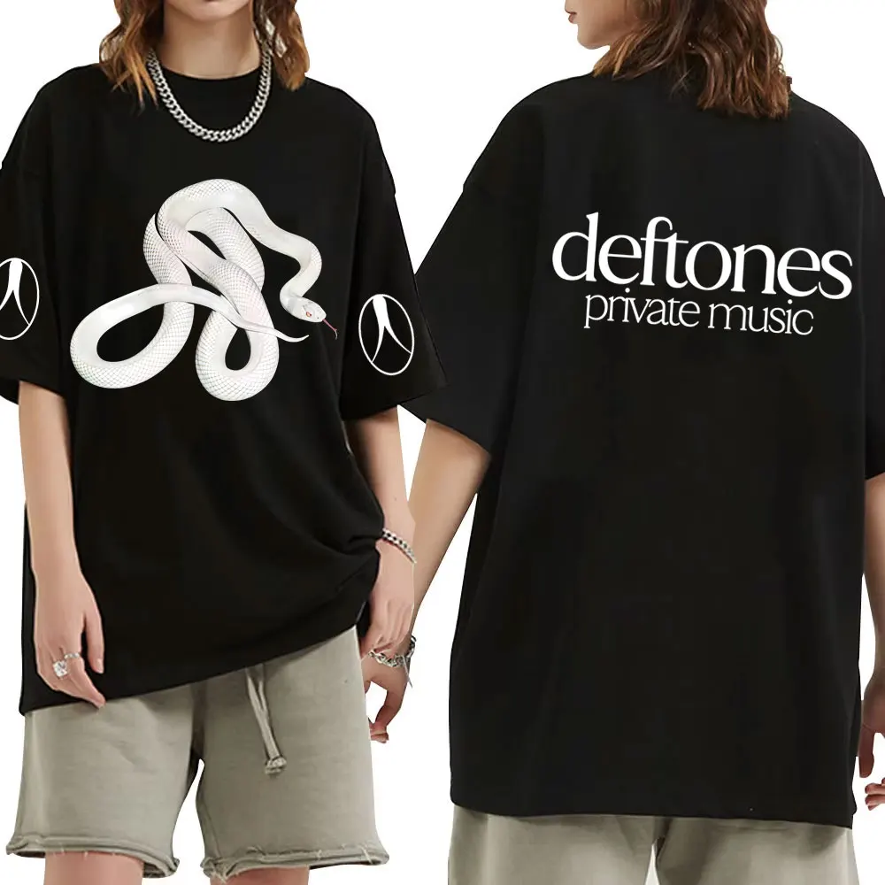 

Rock Band Deftones Private Music Snake Graphic T Shirt Men Women Casual Cotton Vintage T-shirts Men's Fashion Oversized T Shirts
