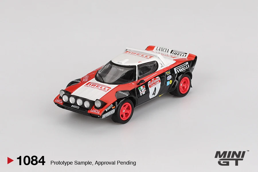 MINIGT 1:64 Lancia Stratos HF # Modelo de Carro Diecast do Vencedor do Rally de Sanremo de 1978