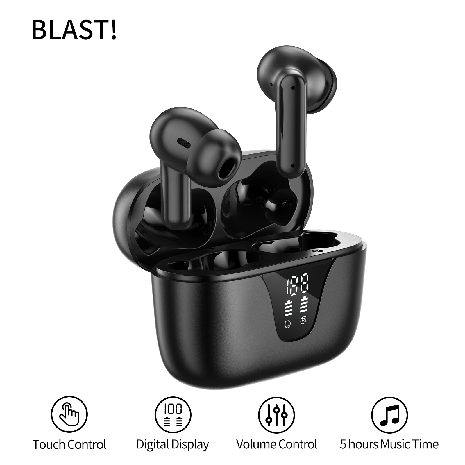 Description Picture 5 of itemNewest BLAST! A1 True Wireless Earbuds Bluetooth 5.3 Earphones Sports Headset Wireless  400mah Bluetooth TWS Headphones with Mic