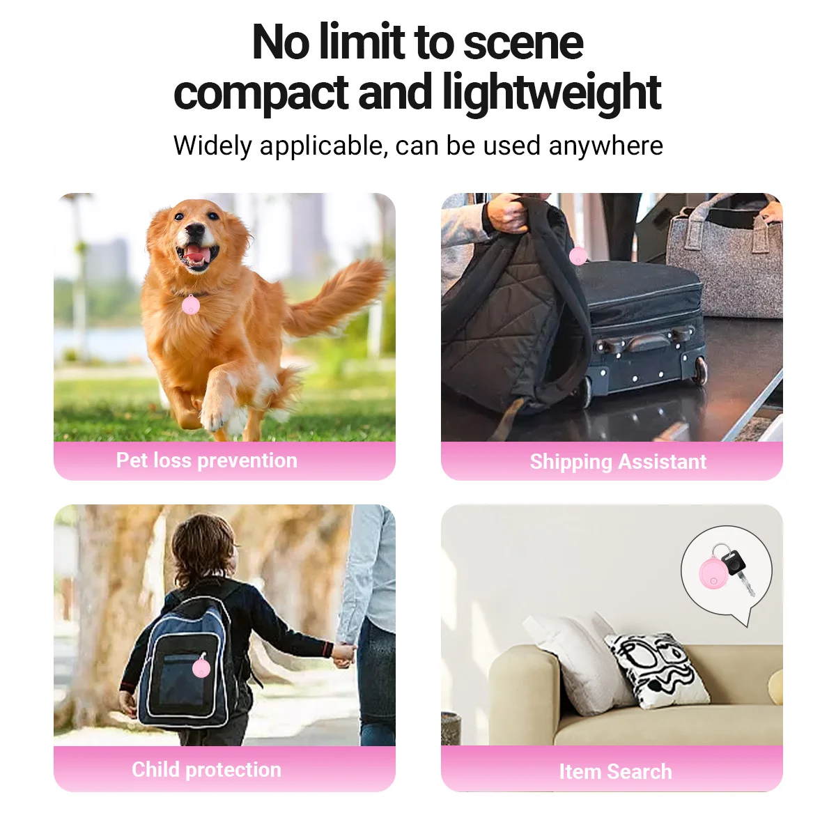 Goapla Elderly&Children Tracker with Find My APP iOS Only Keys Finder and Item Locator for Luggage Backpack Suitcases