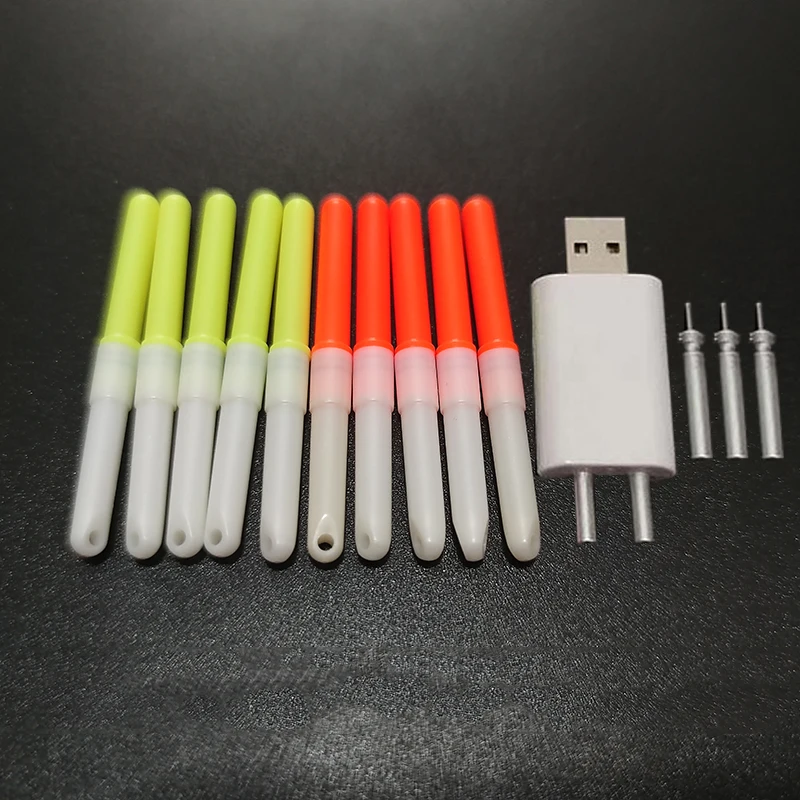 

10pcs/lot Night Fishing Light Stick With Rechargeable Battery CR322 Waterproof Fishing Glow Stick Attractor Lamp