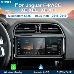 For Jaguar F-PACE XE XEL XF XFL 10.25inch 2016-2019 Android 13 car radio multimedia player GPS navigation Carplay 4G WIFI Stereo
