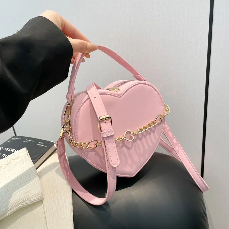 

2025 Trendy Heart Shape Underarm Bag - Chain Shoulder Crossbody Purse for Women， Sexy Style High Quality