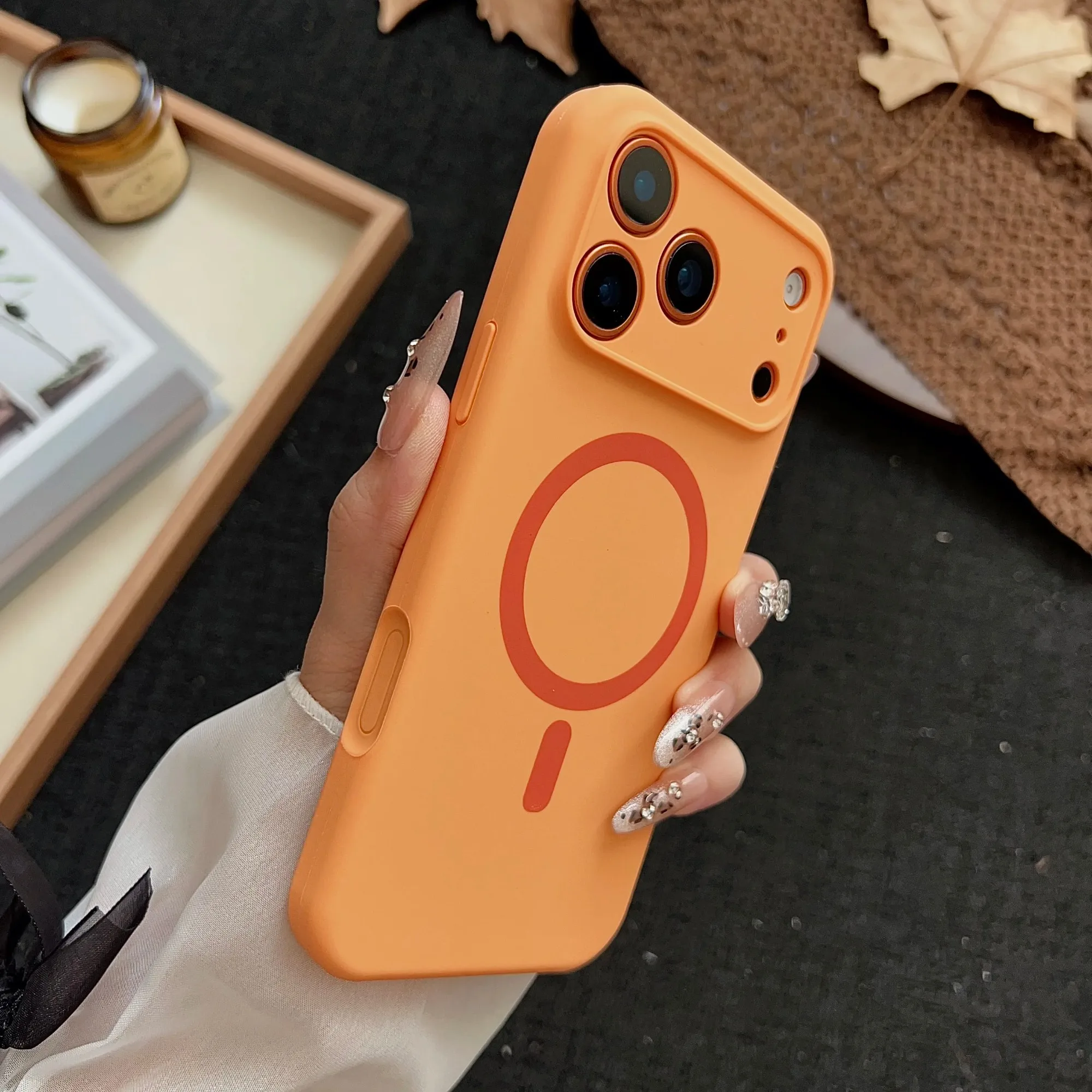 Luxurious Official Original Liquid Silicone Case for iPhone 17 16 15 14 13 12Pro Max Funda Magnetic Lens Protect Cover - view 3