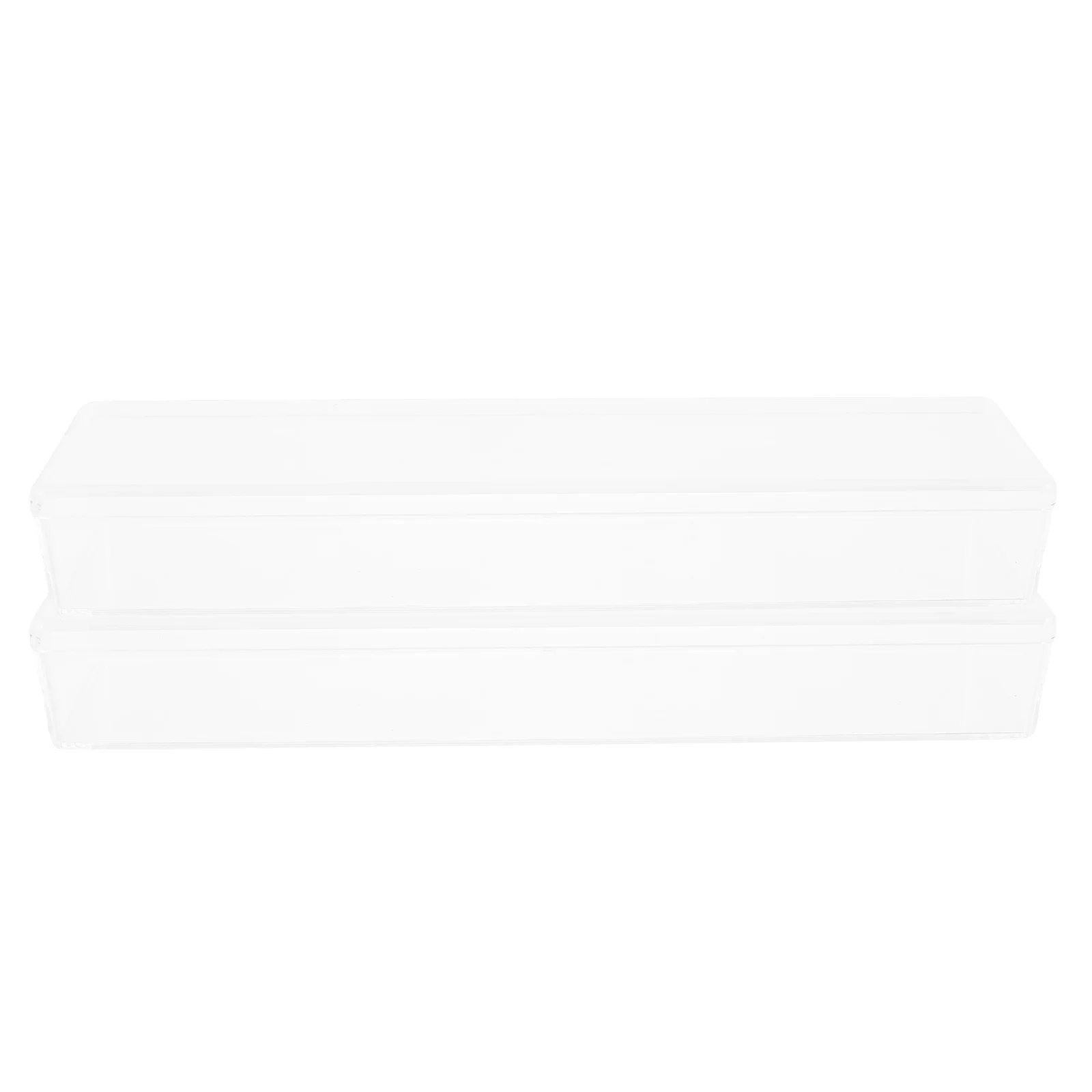 

2 Pcs Harmonica Storage Box Acrylic Case for 24 Hole Travel Friendly Empty Protective Container Rosary Bead Boxes Pen Boxes