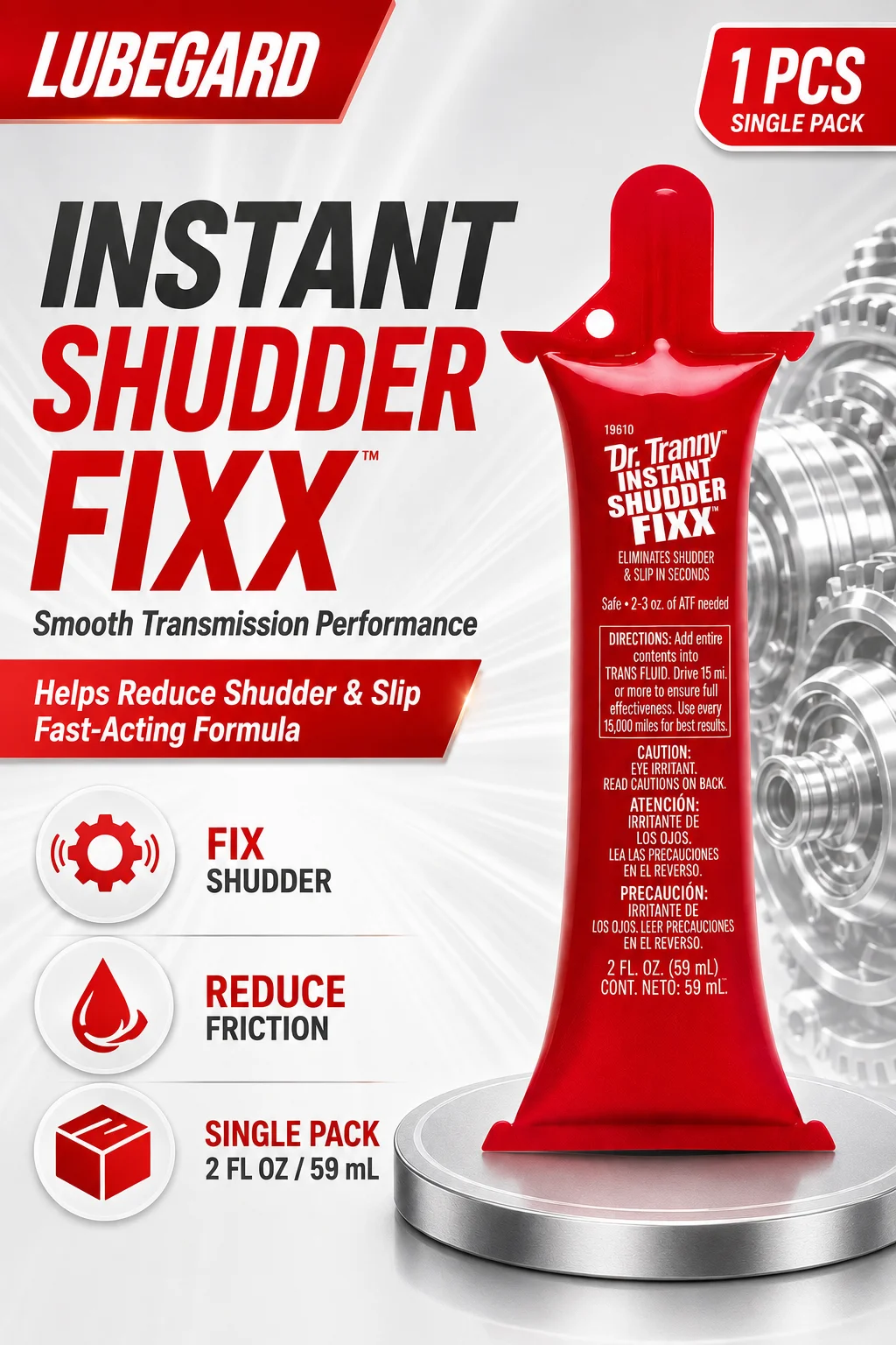 Original Lubegard Dr Tranny Instant Shudder Fixx 19610 Getriebeadditiv Anti-Shudder-Fix Slip ATF Getriebeöl 2oz – Detail 1