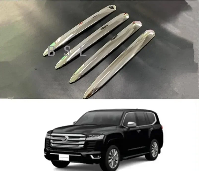 Car Catch Styling Accessories 4PCS for Toyota Land Cruiser 300 LC300 2021 2022 ABS Chrome Door Handle Cover Trim Set