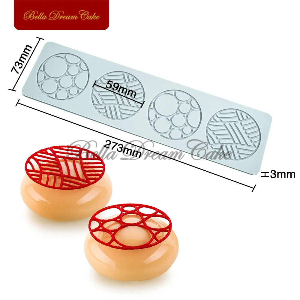 Moule en silicone pour décoration de gâteau, design géométrique 3D, sucre, dentelle, polymères, dessert occidental, placage, bricolage, chocolat, tampon, outil, ustensiles de cuisson