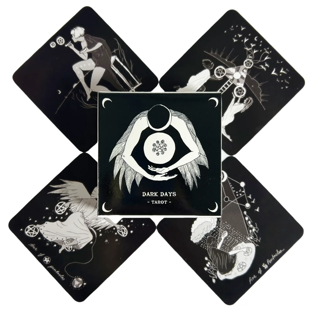 

Dark Days Tarot Cards A 78 Deck Oracle English Visions Divination Edition Board Playing Games