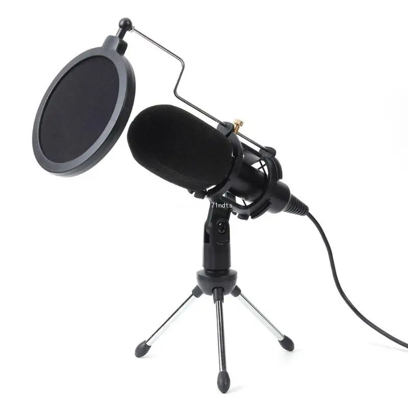 Chatting Microphone Headphone USB Wire Streaming Mic Game Vocal Record Application Mic Used as Speaker Player Recorder Dropship