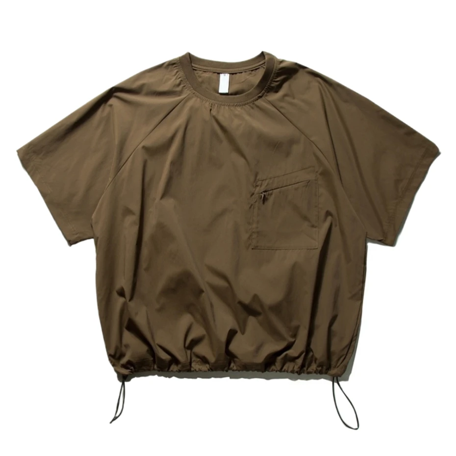 Men Short Sleeve T-Shirt Streetwear Harajuku Breathable Tees Tops Oversized Outdoor Function Quick Drying Casual Tshirt Male