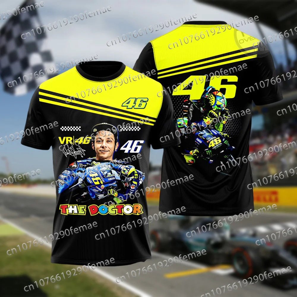 2025 Latest Italian Motorcycle Racing Driver Rossi Racing Suit T-shirt Daily Fashion Trend Sports Comfortable Top