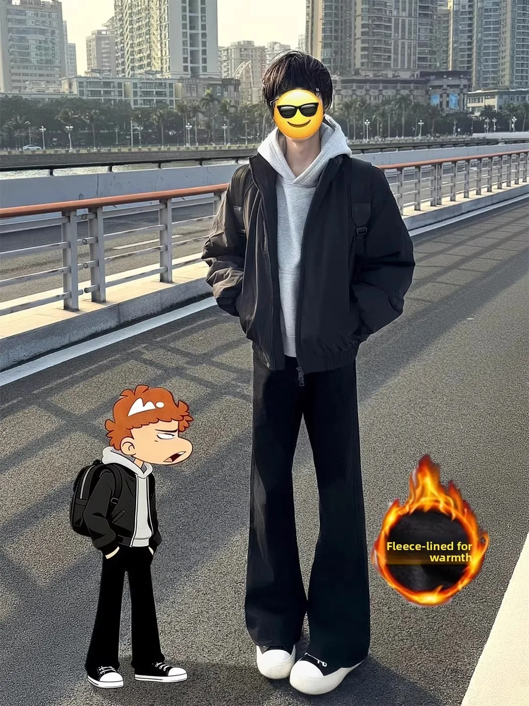 

Cleanfit Men's Fce Lined Bootcut Jeans Straight Leg mid Waist Zipper Fly Casual Wear All Season Long Lasting Comfortable Fit