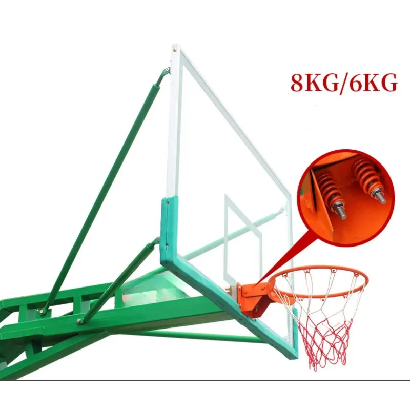 Standard basketball hoop, outdoor adults, children, movable lift, buried indoors,steel