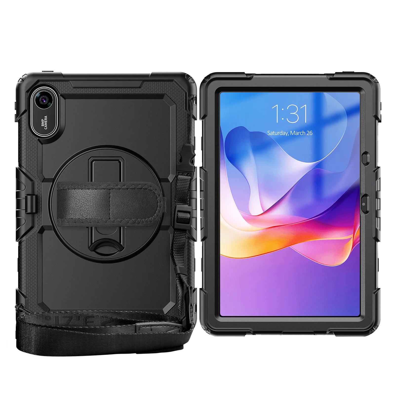 Rugged Hybrid Case For Xiaomi Redmi Pad 2 2025 11.0 inch Model 25040RP0AG 25040RP0AI Rotating Stand Cover With Screen Protector
