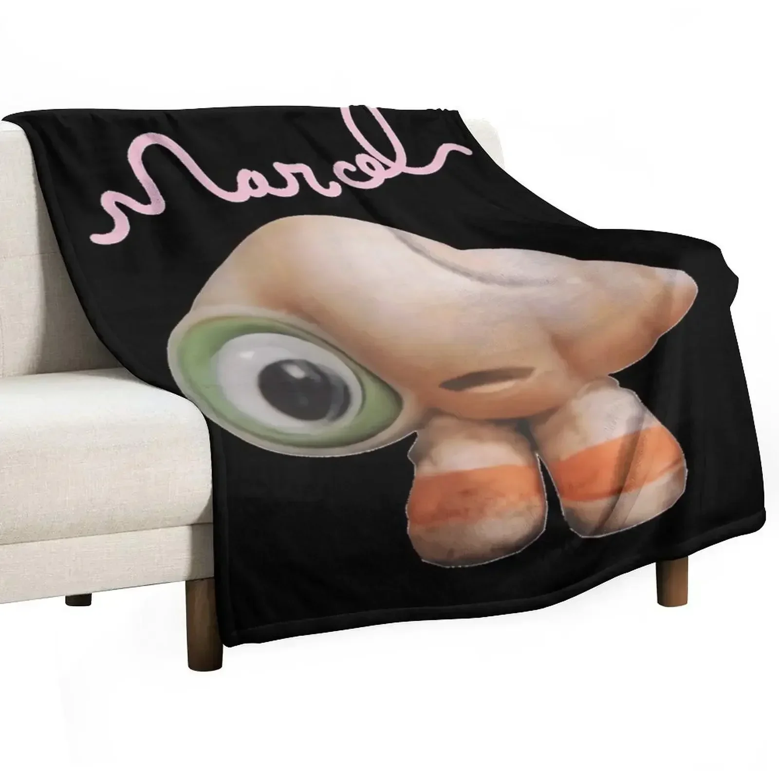 Marcel-the-Shell-with-Shoes-On-Live-Action-Classic-T-Shirt Throw Blanket Bed linens Plaid on the sofa Beach Baby Blankets