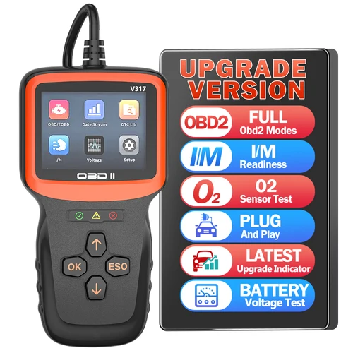 Herramienta de diagnóstico de fallas de motor, Detector de fallas de automóvil Universal, prueba de Sensor de oxígeno, OBD II, EOBD 2