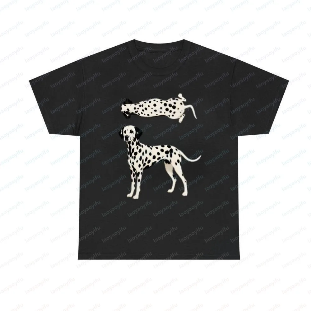 Dalmatian Pet Cotton Tee Dog Lover Vintage Classic Fashion Streetwear Dog Dad Lovely Summer Outdoors Breathable Men's Clothing