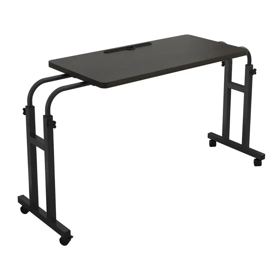 Mobile Over The Bed and Recliner Table Adjustable Height amp Length, Stable Laptop Tray with Wheels for Kids amp Adults