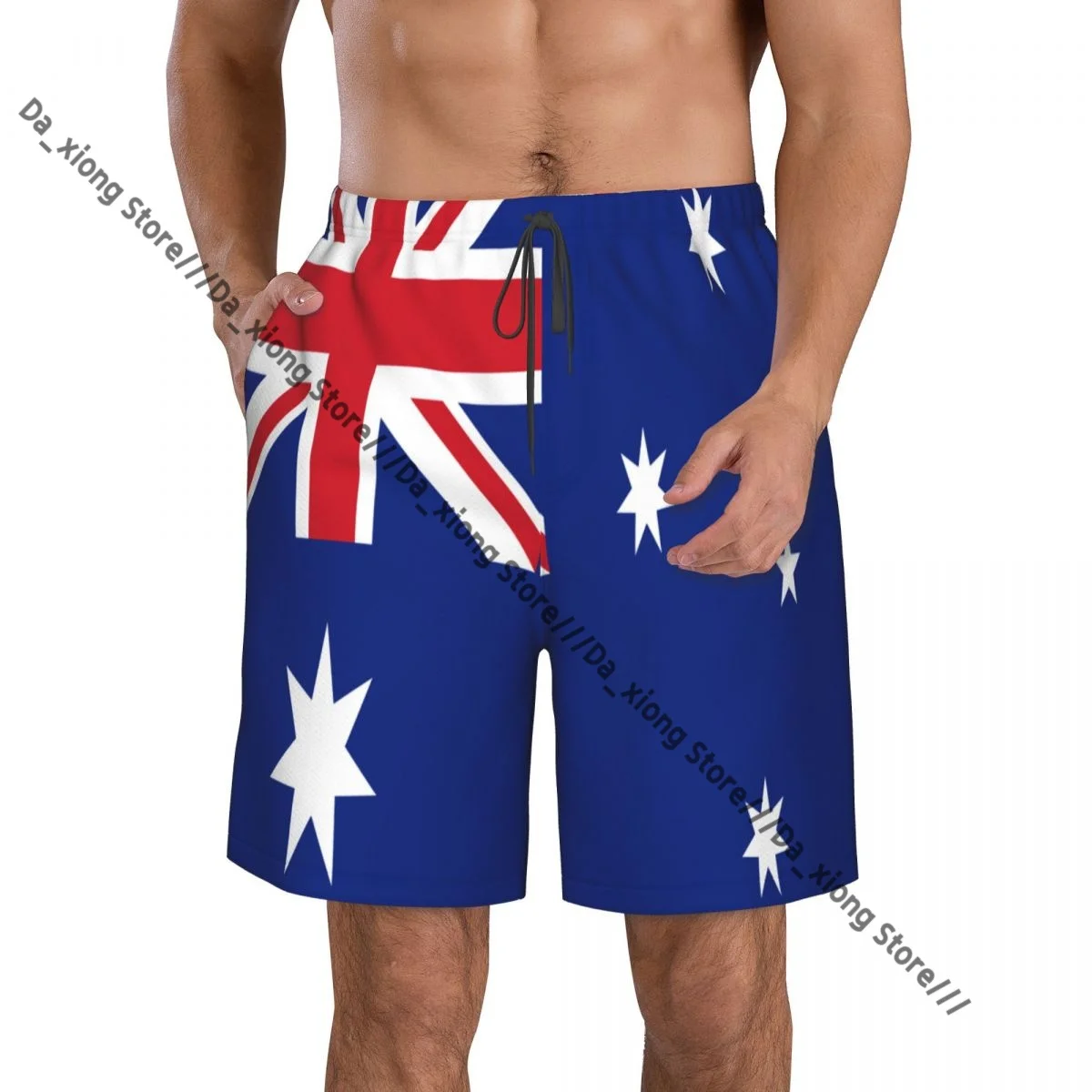 

Mens Swimwear Swim Short Trunk Australian Flag Beach Board Shorts Swimming Surffing shorts
