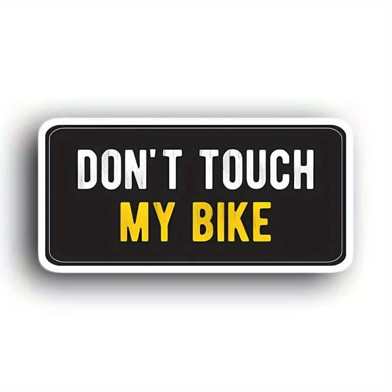 

Наклейки на мотоциклетный шлем, 1 шт., «Не трогай моя машина» — привлекательный черный и желтый, высокое качество, ПВХ,Матрический