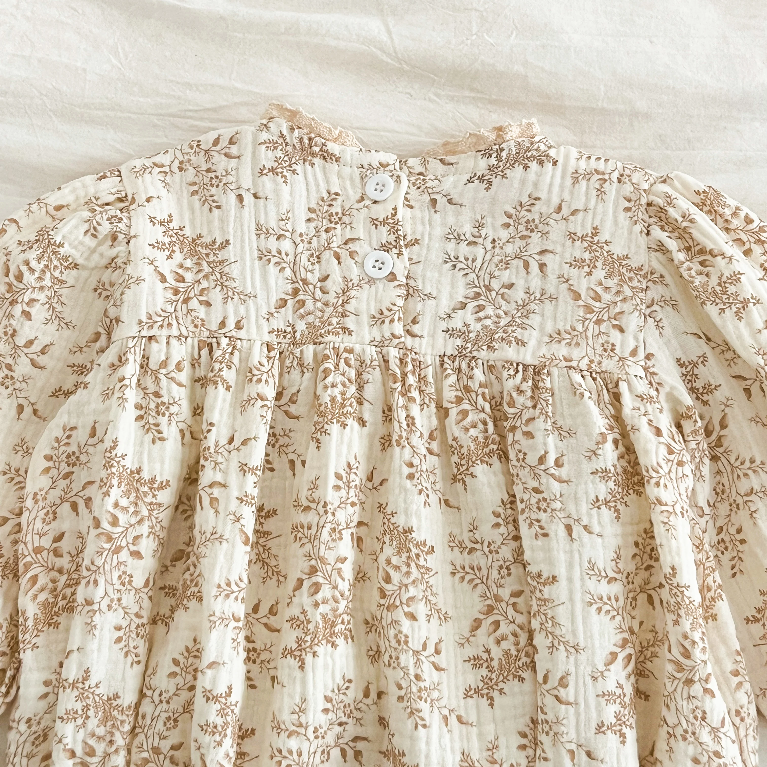 Neue Schwestern Kleid Infant Baby Mädchen Spitze Kragen Kleid Strampler Kinder Mädchen Vintage Blumen Prinzessin Kleid Familie Kleidung Strampler – Detail 13