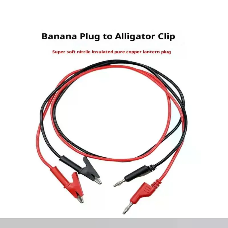1Pcs Double End Test Lead Wire Line Electrical Voltage 4mm Banana Plug Alligator Clip Crocodile 15A Multimeter DIY Test Wires