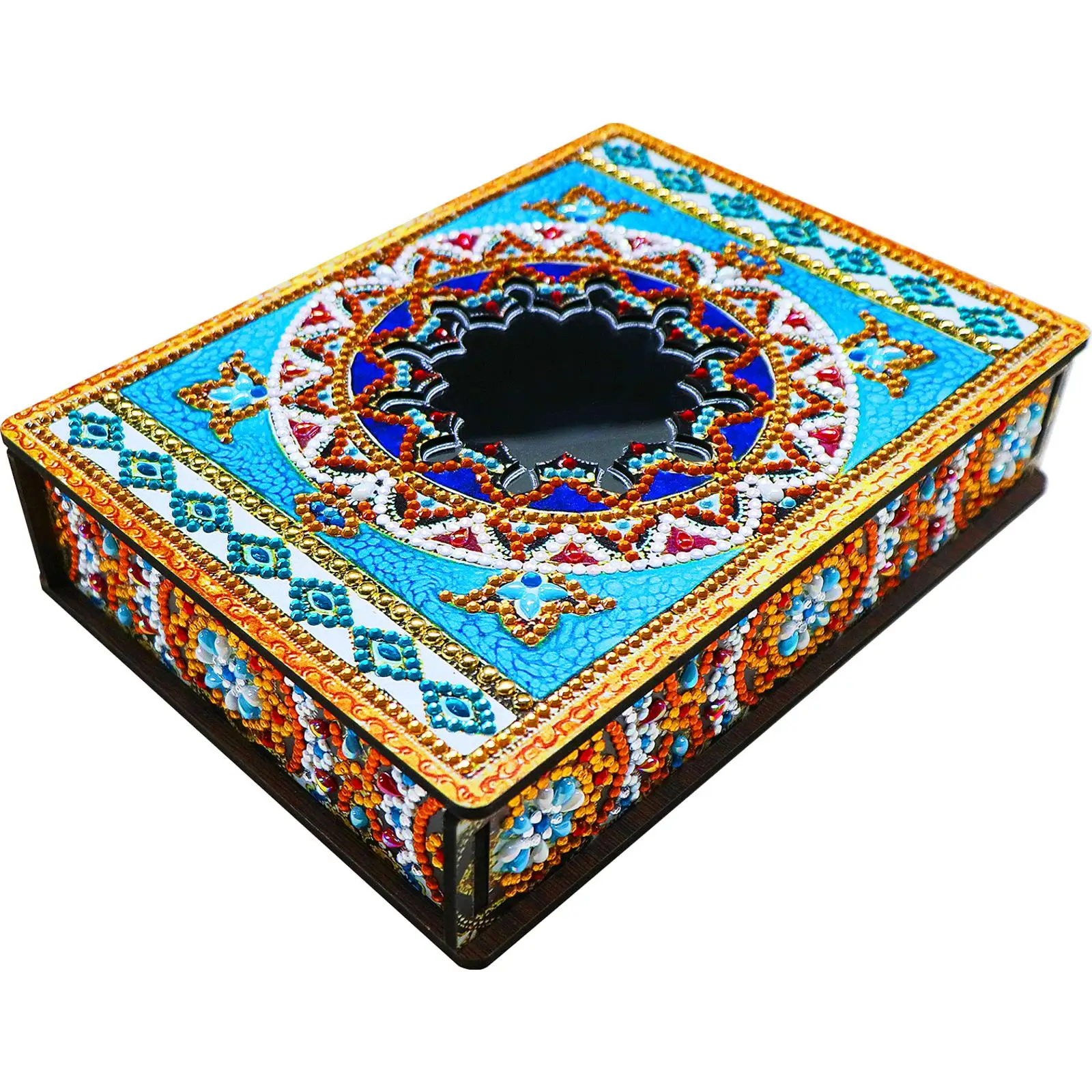 

DIY Mandala Diamond Painting Jewelry Box Birthday Gift Special Shaped Bright Drill Jewelry Box Jewelry Box Containers Mosaic Set