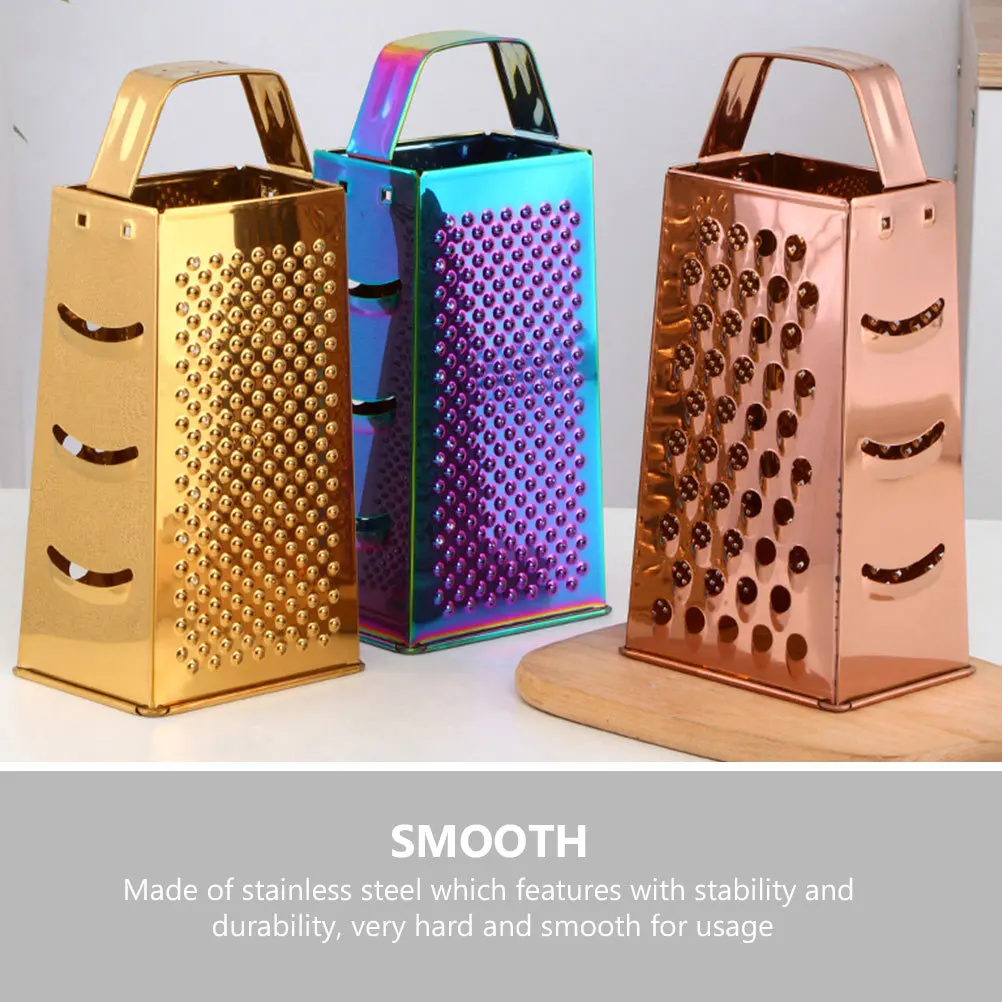 

Stainless Steel Cheese Grater 4-Sided Manual Multi Function Kitchen Tool Vegetable Fruits Cutter Easy Clean