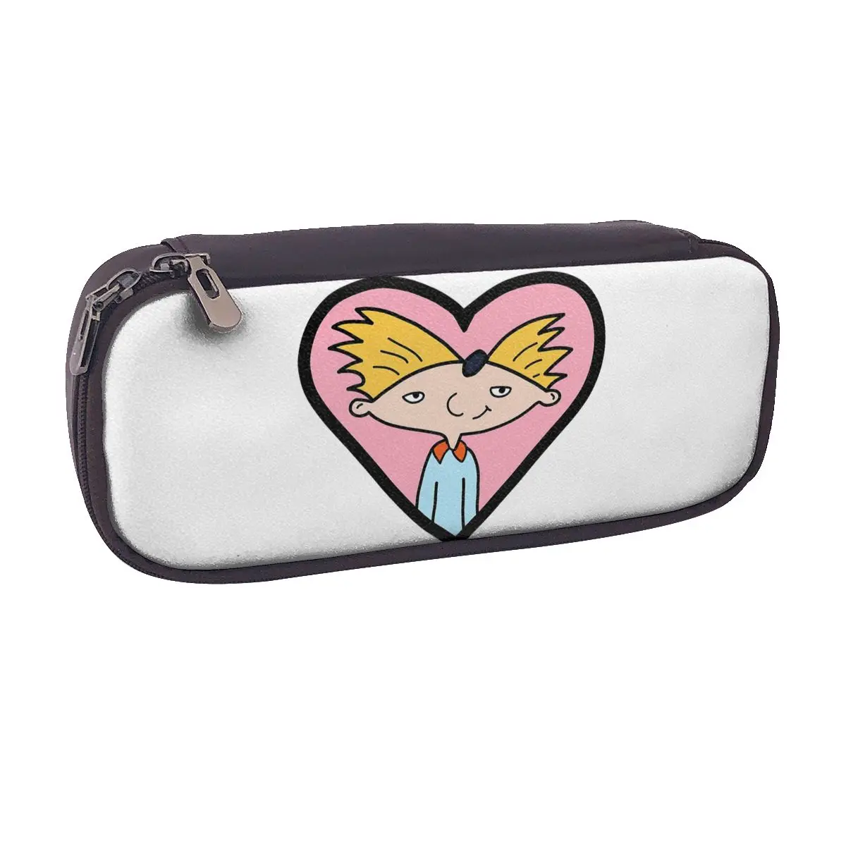 

Hey Arnold Helga Pataki Cartoon (6) Leather Pencil Case for Studen School Pen Box Pencil Bag Stationery Supplies Pen Holder Bag